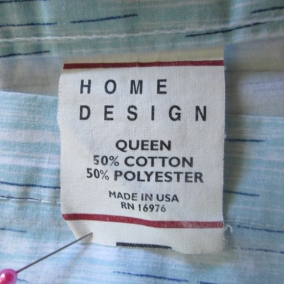 queen size Vintage 80s Home Design retro sheets bed linens set Made USA - Picture 5 of 7